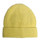 Yellow Cotton Knitted Winter Beanie Hat