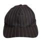 Brown Stripes Cotton 6 Panels Baseball Cap