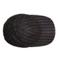Brown Stripes Cotton 6 Panels Baseball Cap