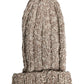 Beige Wool Knitted Ski Mask Balaclava Hat