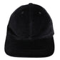 Black Cotton 6 Panels Baseball Cap