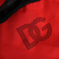 Red Logo Polyester Wide Brim Balaclava Hat