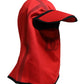 Red Logo Polyester Wide Brim Balaclava Hat