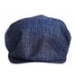 Blue Cotton Stretch Newsboy Hat