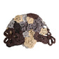 Multicolor Floral Silk Crochet Beanie Hat