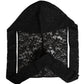 Black Floral Lace Whole Head Wrap Hat