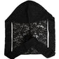 Black Floral Lace Whole Head Wrap Hat