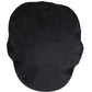 Black Cotton Newsboy Capello Cabbie Hat