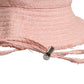 Pink Cotton Wide Brim Bucket Hat