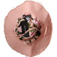 Pink Cotton Wide Brim Bucket Hat