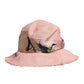 Pink Cotton Wide Brim Bucket Hat