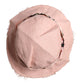 Pink Cotton Wide Brim Bucket Hat
