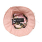 Pink Cotton Wide Brim Bucket Hat