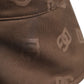 Brown Logo Monogram Cotton Bucket Cap