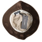 Brown Logo Monogram Cotton Bucket Cap