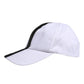White Black Cotton Zip Baseball Cap