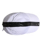 White Black Cotton Zip Baseball Cap