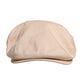 Beige Cotton Newsboy Capello Cabbie Hat