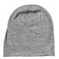 Gray Viscose Blend Knitted Beanie Cap
