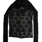 Black Logo Mesh Whole Head Wrap Hat