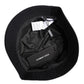 Black Cotton Wide Brim Bucket Hat