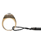 Gold Tone Sterling Silver 925 Crystals Ring