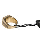Gold Tone Sterling Silver 925 Crystals Ring