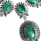 Gold Brass Pietre Oval Crystal Embellished Necklace