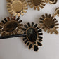 Gold Brass Pietre Oval Crystal Embellished Necklace