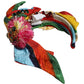 Multicolor Floral Crystal Embellished Diadem Headband