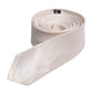 White Solid Silk Adjustable Necktie Tie