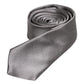 Metallic Silver Silk Adjustable Necktie Tie