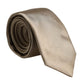 Beige Solid Silk Adjustable Necktie Tie