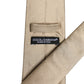 Beige Solid Silk Adjustable Necktie Tie