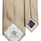 Beige Solid Silk Adjustable Necktie Tie