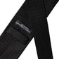 Black Patterned Silk Adjustable Necktie Tie