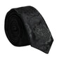 Dark Green Floral Silk Adjustable Necktie Tie