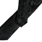 Dark Green Floral Silk Adjustable Necktie Tie