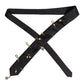 Black Logo Embellished Adjustable Necktie Tie