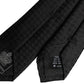Black Circles Silk Adjustable Necktie Tie