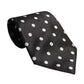 Black Polka Dots Silk Adjustable Necktie Tie