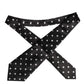 Black Polka Dots Silk Adjustable Necktie Tie