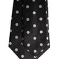 Black Polka Dots Silk Adjustable Necktie Tie