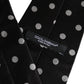 Black Polka Dots Silk Adjustable Necktie Tie