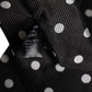 Black Polka Dots Silk Adjustable Necktie Tie