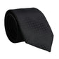 Black Circles Silk Adjustable Necktie Tie