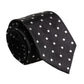 Black Polka Dots Silk Adjustable Necktie Tie