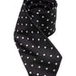 Black Polka Dots Silk Adjustable Necktie Tie
