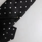 Black Polka Dots Silk Adjustable Necktie Tie