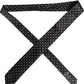 Black Polka Dots Silk Adjustable Necktie Tie